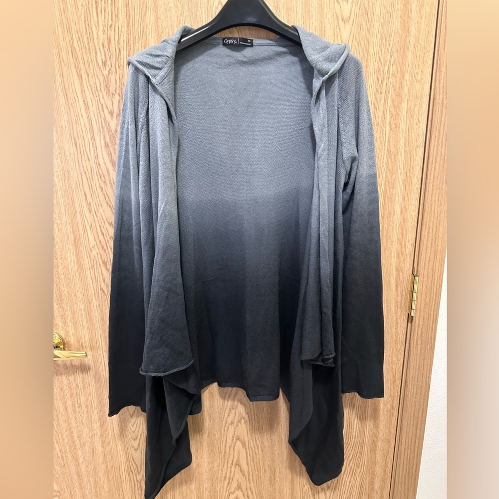 New Gypsy 05 Gray Black Knit Loose Casual Sweater Cardigan Women’s XS